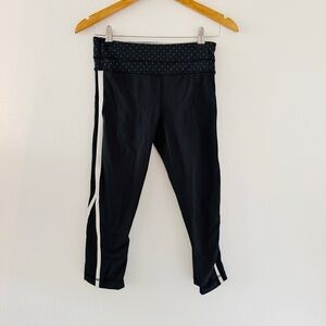 Lululemon Up The Pace Crop Legging - Sweet Spot Black White Angel Wing Dot